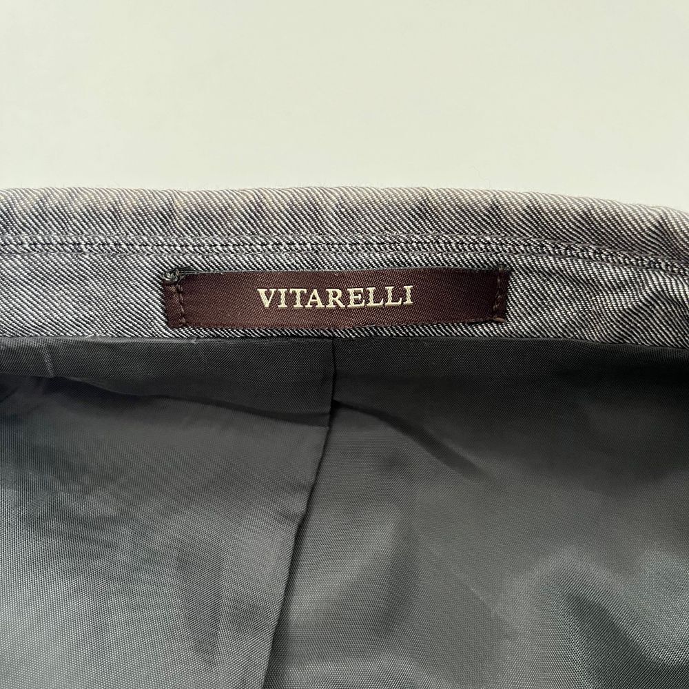 Vitarelli Italian Mens Blazer Jacket Vitarelli Mens Gray Elbow Patch Blazers 396 - Picture 7 of 13